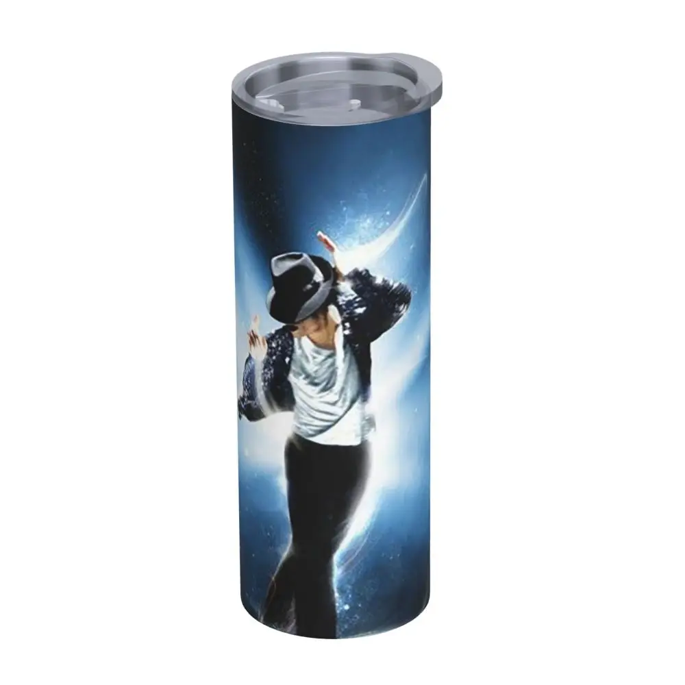 Michael Jackson Musicians Singers Dancers Stainless Steel Tumbler Vacuum Insulated Mug Thermal Cold Cup Straw With Lid 20oz