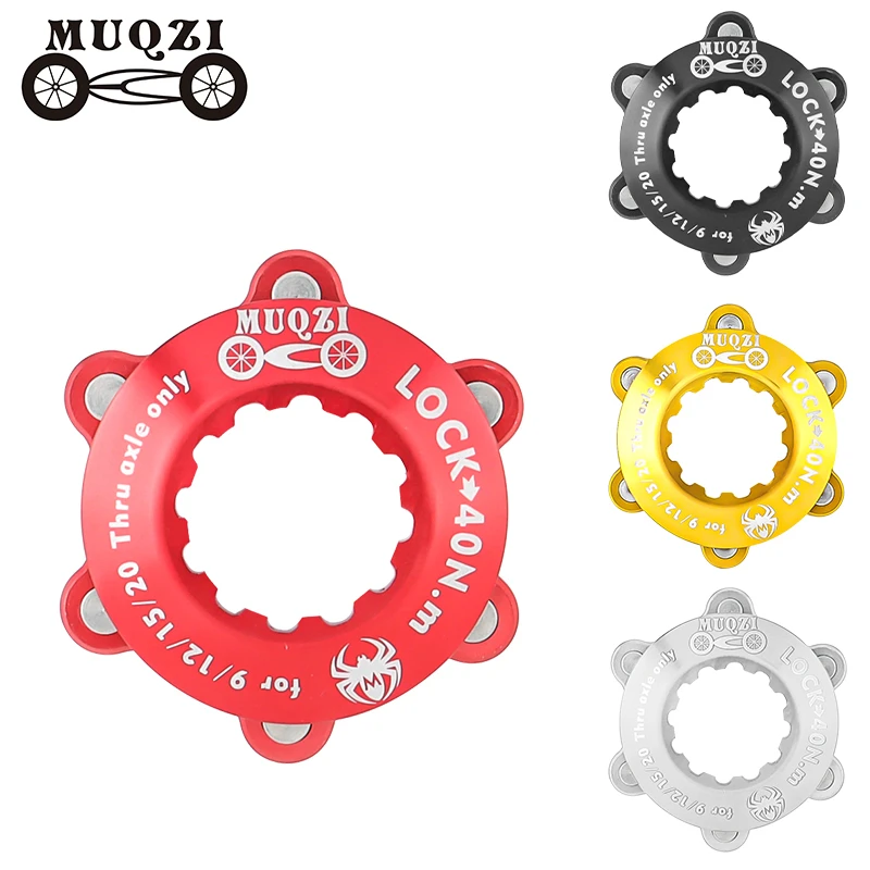 MUQZI Centre Lock to 6-Bolt Disc Brake Rotor Adapter Bike Centerlock Rotor Lockring