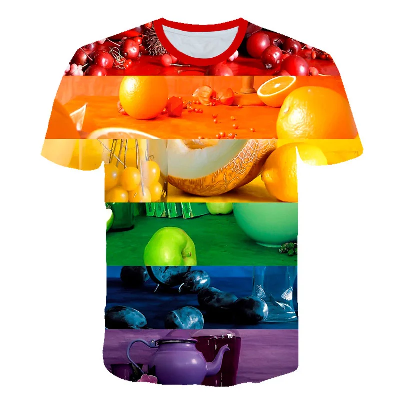Summer Fruit 3D Print Short Sleeve T Shirts