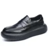 Spring Autumn New Designer Business Casual Shoes for Men Fashion Casual Cow Leather Shoe Male British Style Platform Loafers Man