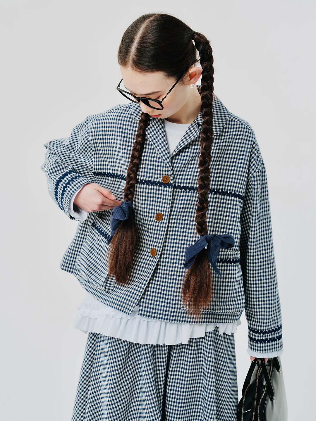 imakokoni 2024 spring new style plaid casual commuting small suit temperament jacket for women 244537