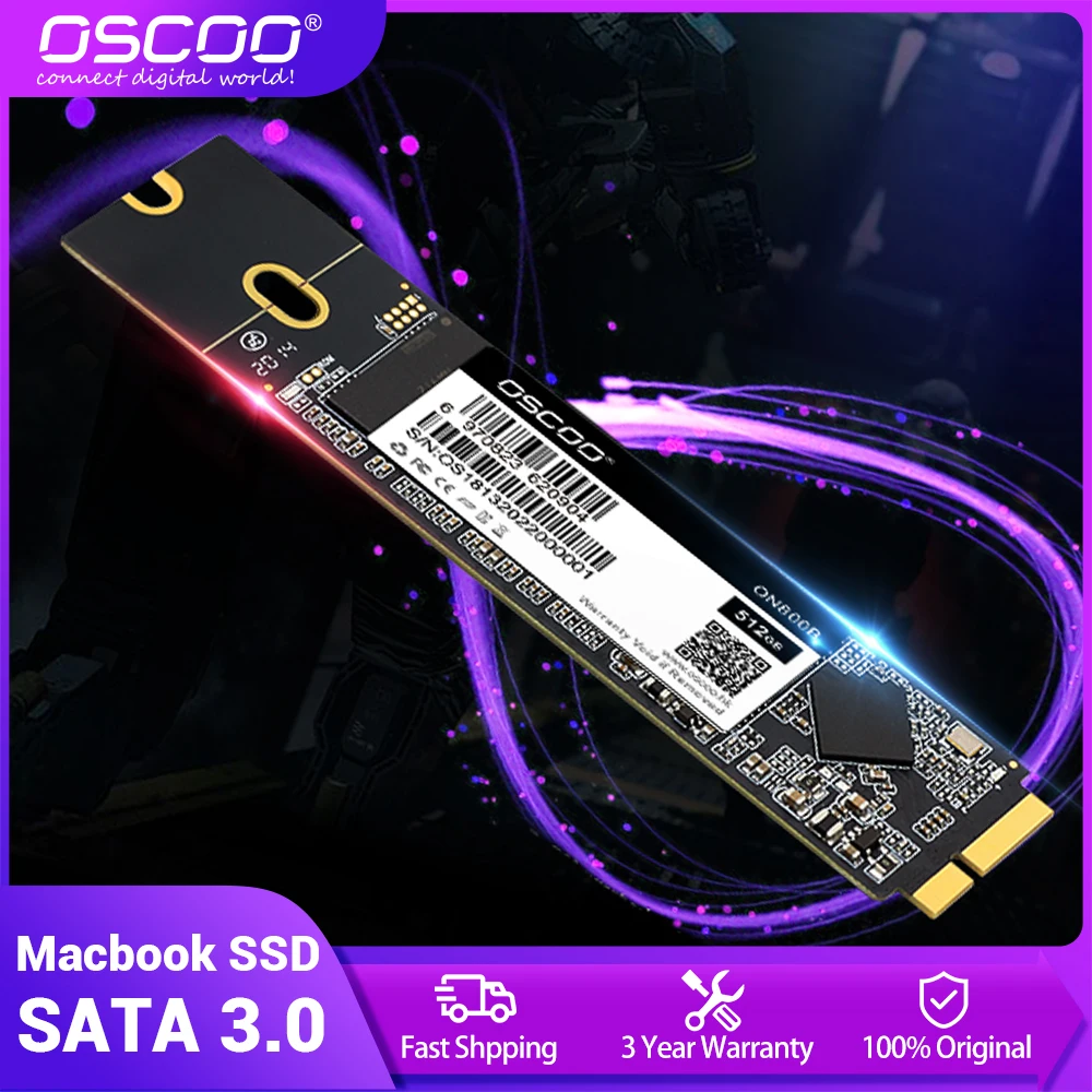 Oscoo Hard Disk Ssd Hdd Per Macbook Air A1465 A1466 Pro A1425 A1398 Anno 2012 Hard Drive Interno Ad Alta Velocità 128Gb 256Gb 512Gb