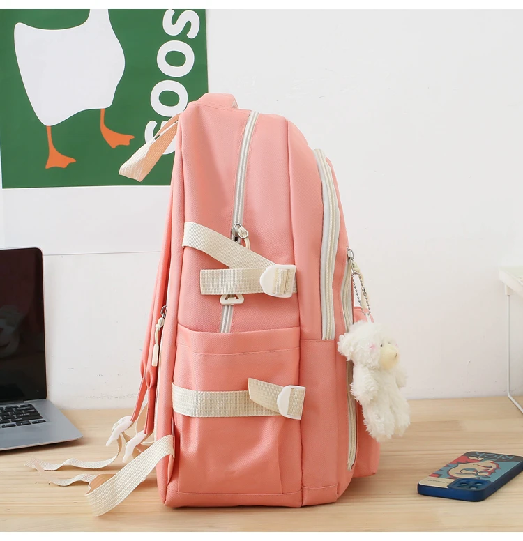 Kawaii Pastel Multipocket Harajuku Backpack Set