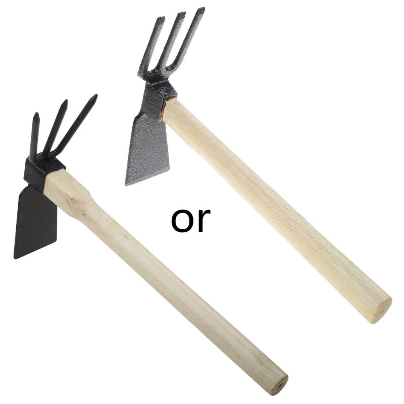 Wood+ Tool Steel Portable Hoe Loosening Soil Hand Tool Anti-bending Hoe 2