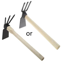 Wood+ Tool Steel Portable Hoe Loosening Soil Hand Tool Anti-bending Hoe 2