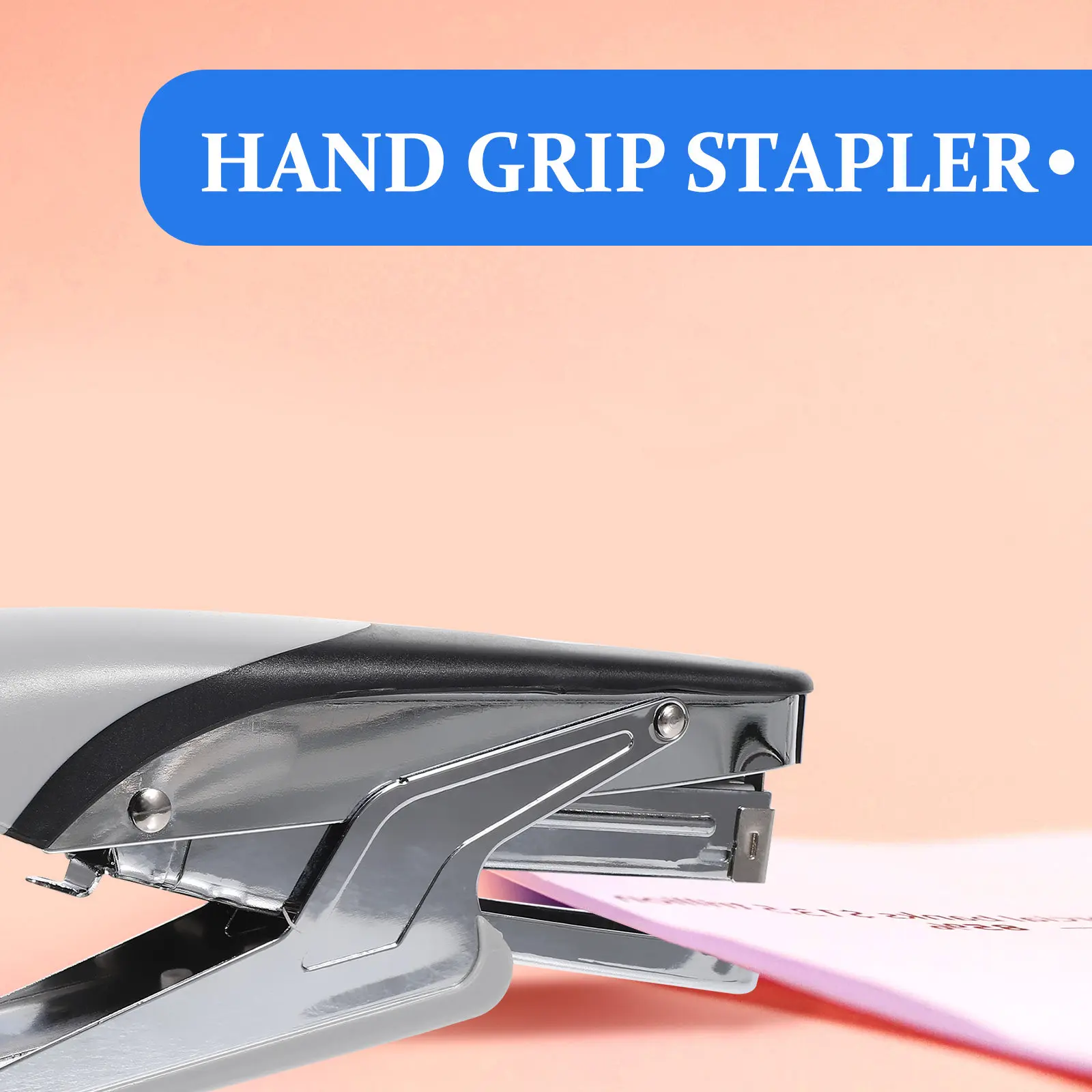 논잼 메탈 플라이어 스테이플러 핸드그립 디자인 스테이플 220장 무력용 사무실 학교용 헤비듀티 스테이플링 도구