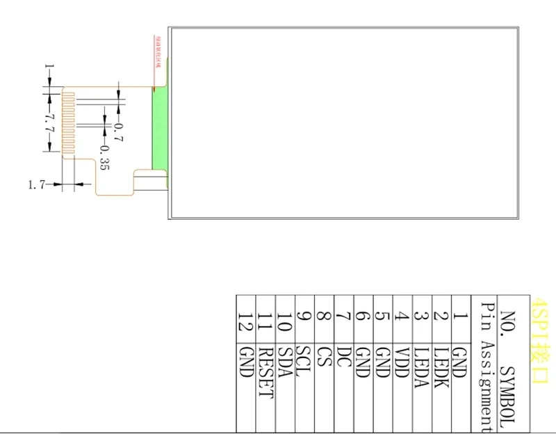 1.9 Inch Lcd Tft Spi 170*320 ST7789 SPI TFT Module 1.9 Inch Smart Display Screen