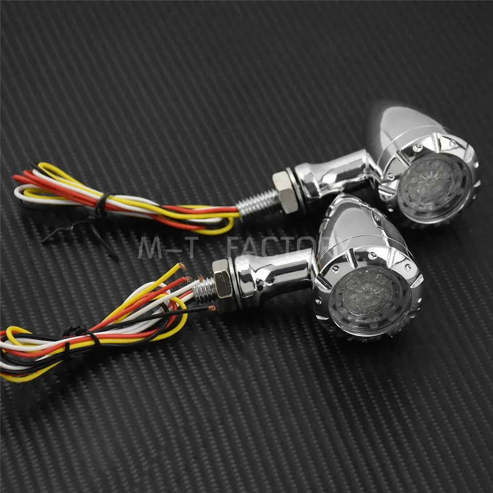 Richtingaanwijzers Voor Chopper Voor Bobber Motorfiets Achterlicht Rood Stoplicht Achterlicht 12V Motor Rem Achterlicht(Brown Black