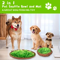 Pet Dog Snuffle Mat Nose Smell Training Sniffing Pad – Slow Feeding Bowl Food Dispenser – Relieve Stress – Sunflower Puzzle