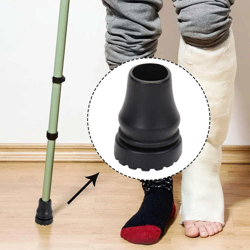 Walking Stick Feet 1Pc Durable 19mm/22mm Rubber Head Crutch Accessories Trekking Replacement Antislip Tips Crutch Feet