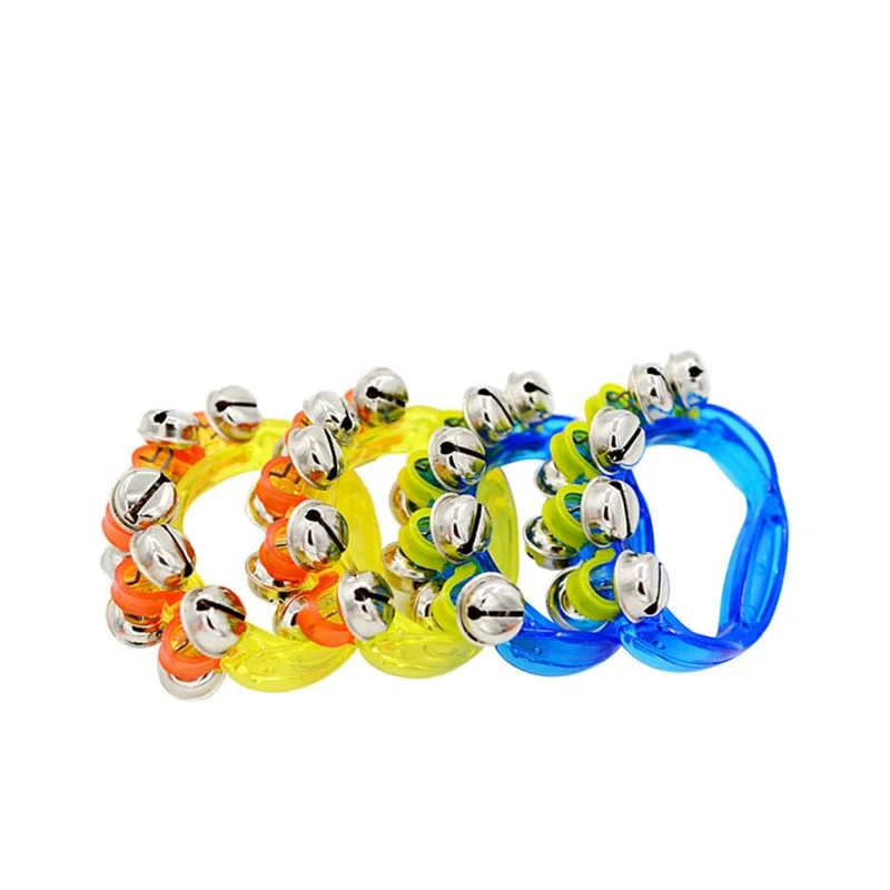 Orff instrument Stick Shaker percussion rattle 10-bell infant hand bell instrumentos musicais shaker bead sticks kids Dance game