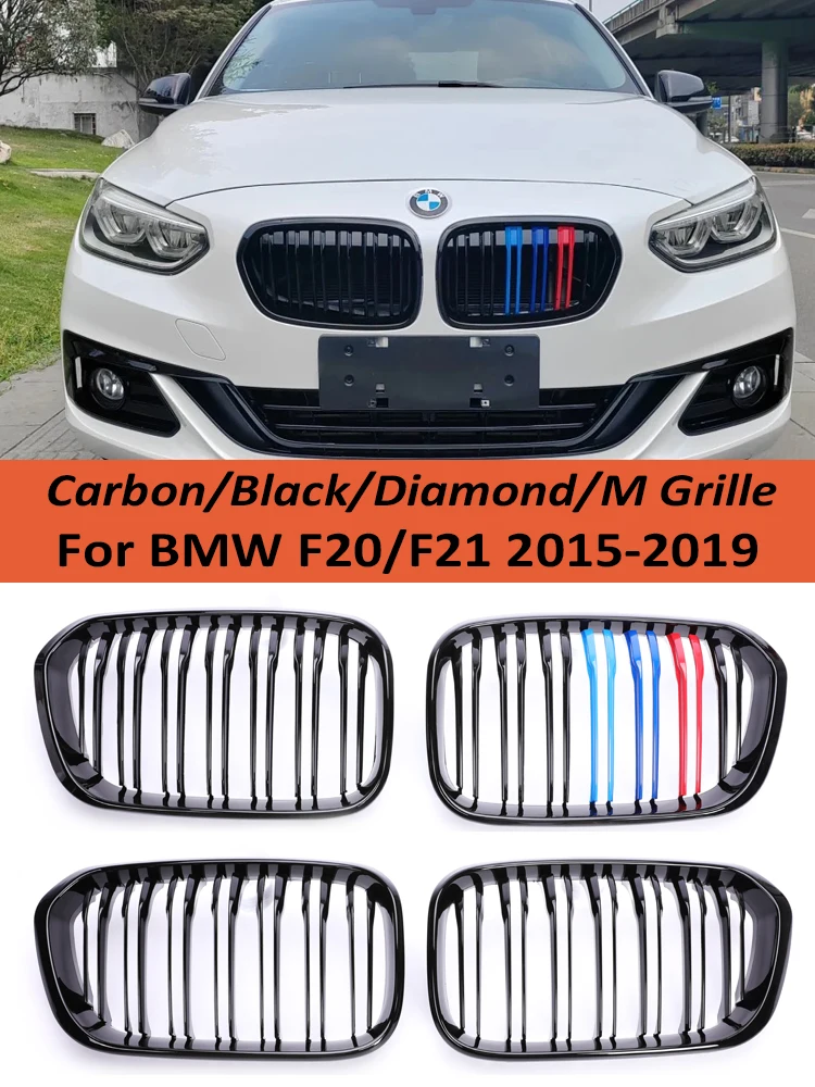 Black Front Grills F20 F21 BMW 1 Series LCI Facelift