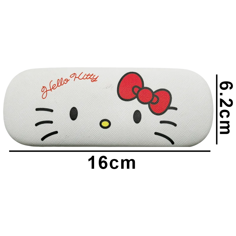 Sanrio Hello Kitty Cinnamoroll Kuromi Melody Kids Glasses Case Kawaii Cute Cartoon Portable Myopia Student Storage Box glasses case