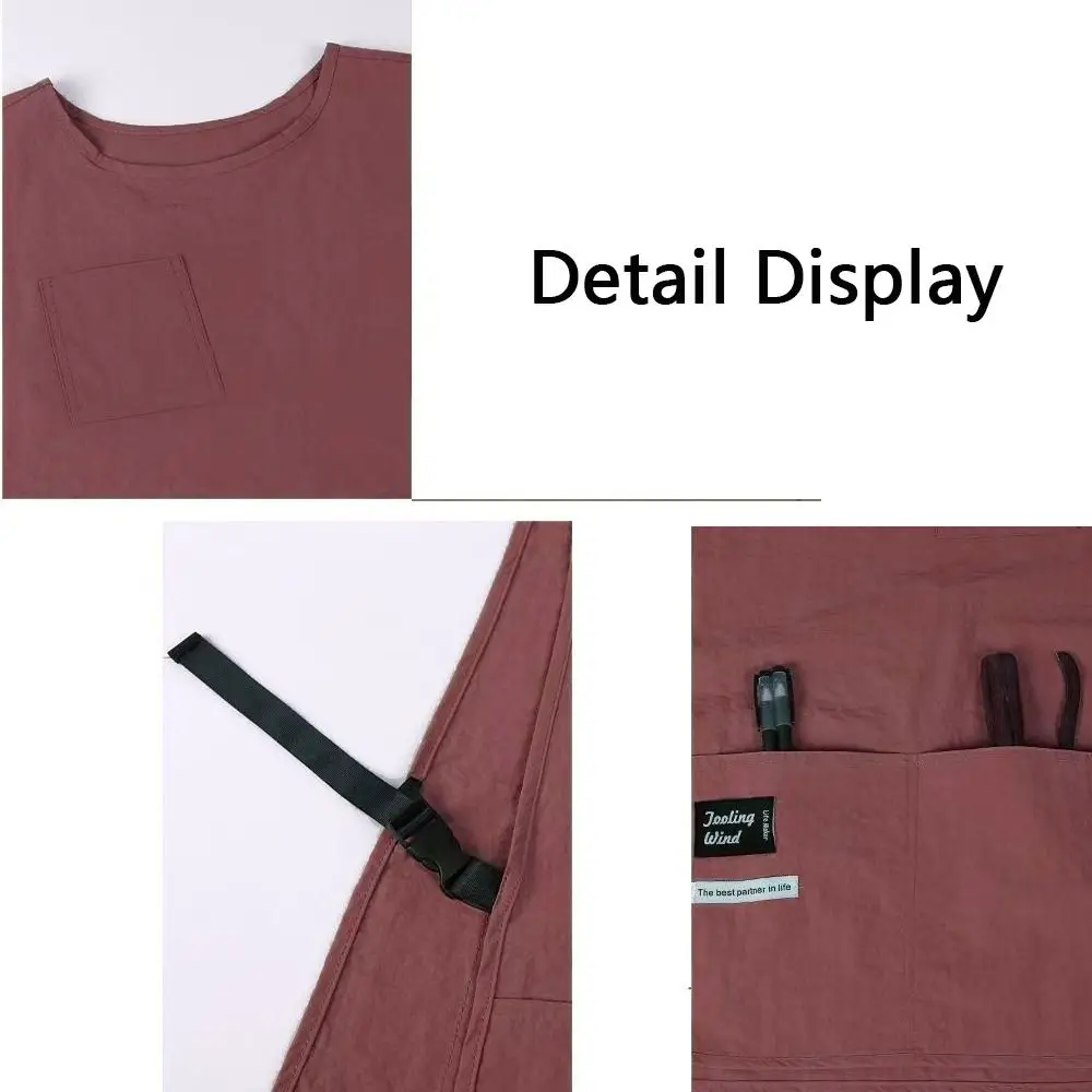 Description Picture 4 of itemWaterproof Stain-Resistant Apron Nylon Vest Style Breathable Sleeved Apron Anti Dirty Multipurpose Kitchen Aprons wholesale