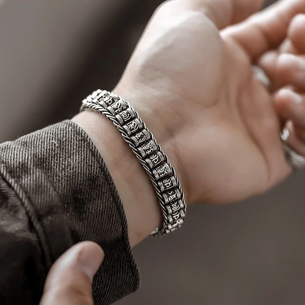 Silver Oxidized Bracelet Men | Stylish and Masculine Men's Oxidized Silver  Bracelets – NEMICHAND JEWELS