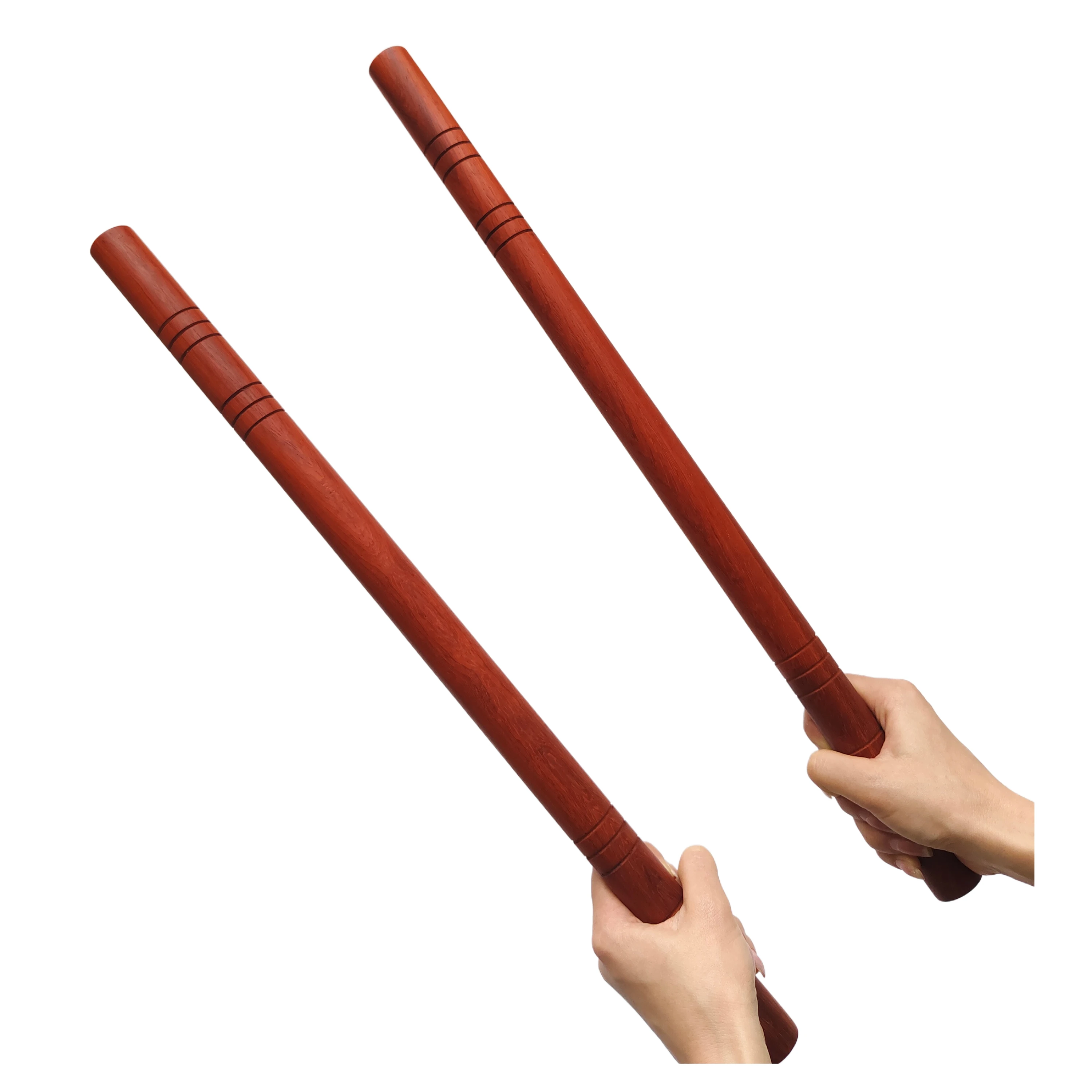 Kun Master Rosewood Staff Sticks Escrima Practice Training in Martial Arts Kungfu and Karate