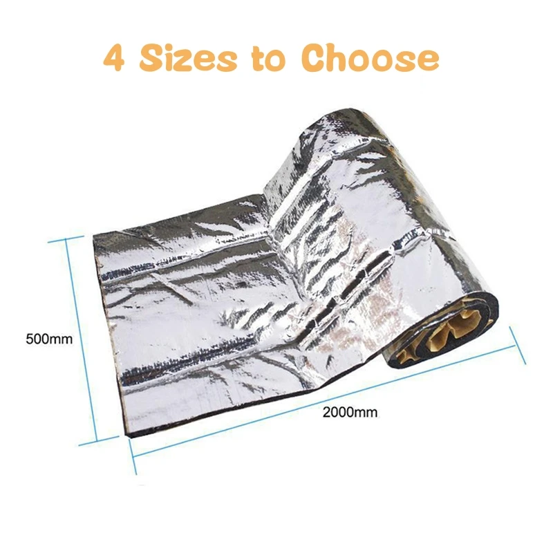 Insulation Tape Aluminum Foil Tape 200cm*50cm Car Sound Mat Proofing Heat Noise