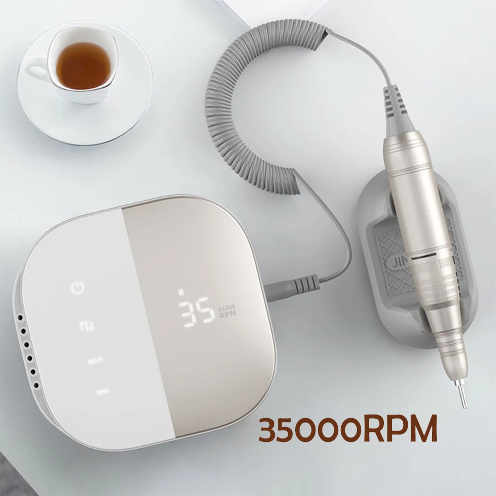 Electric Nail Drill New Design Nail Drill 35000 RPM Electric Sander Nail HD Display Manicure Machine for nails Professional Lathe Manicure Set electric nail drill,electric nail grinder,manicure set