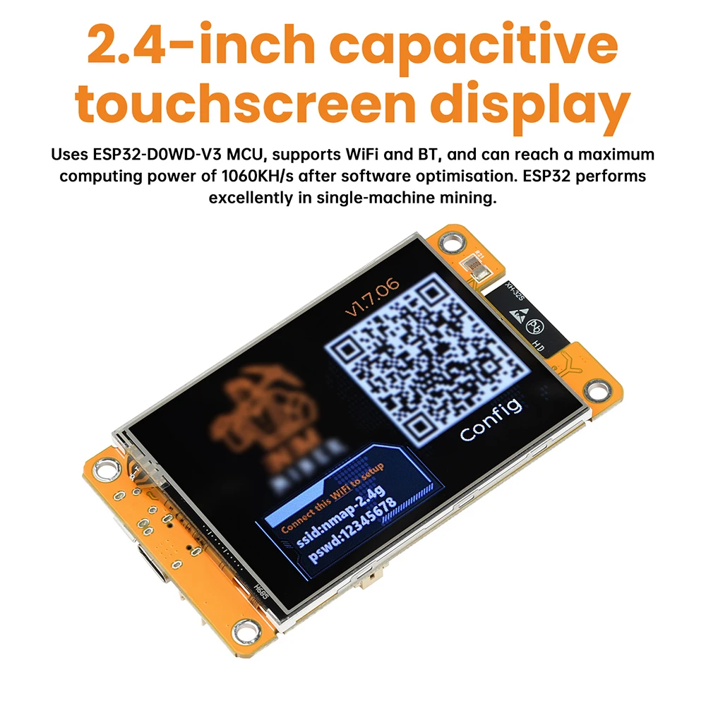 For Bitcoin ESP32 2.8 inch OLED Display Screen Development Board Crypto  Solo Lottery ESP32-2432S028 ESP32-D0WD-V3 MCU WiFi BT - AliExpress