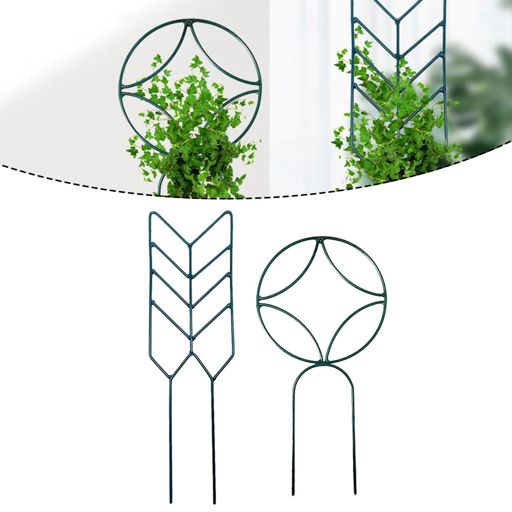 

1pc Plant Trellis Indoor Outdoor Garden Metal Pot Plant Trellis Sector/Round Support Stake For Garden Climbing Plants