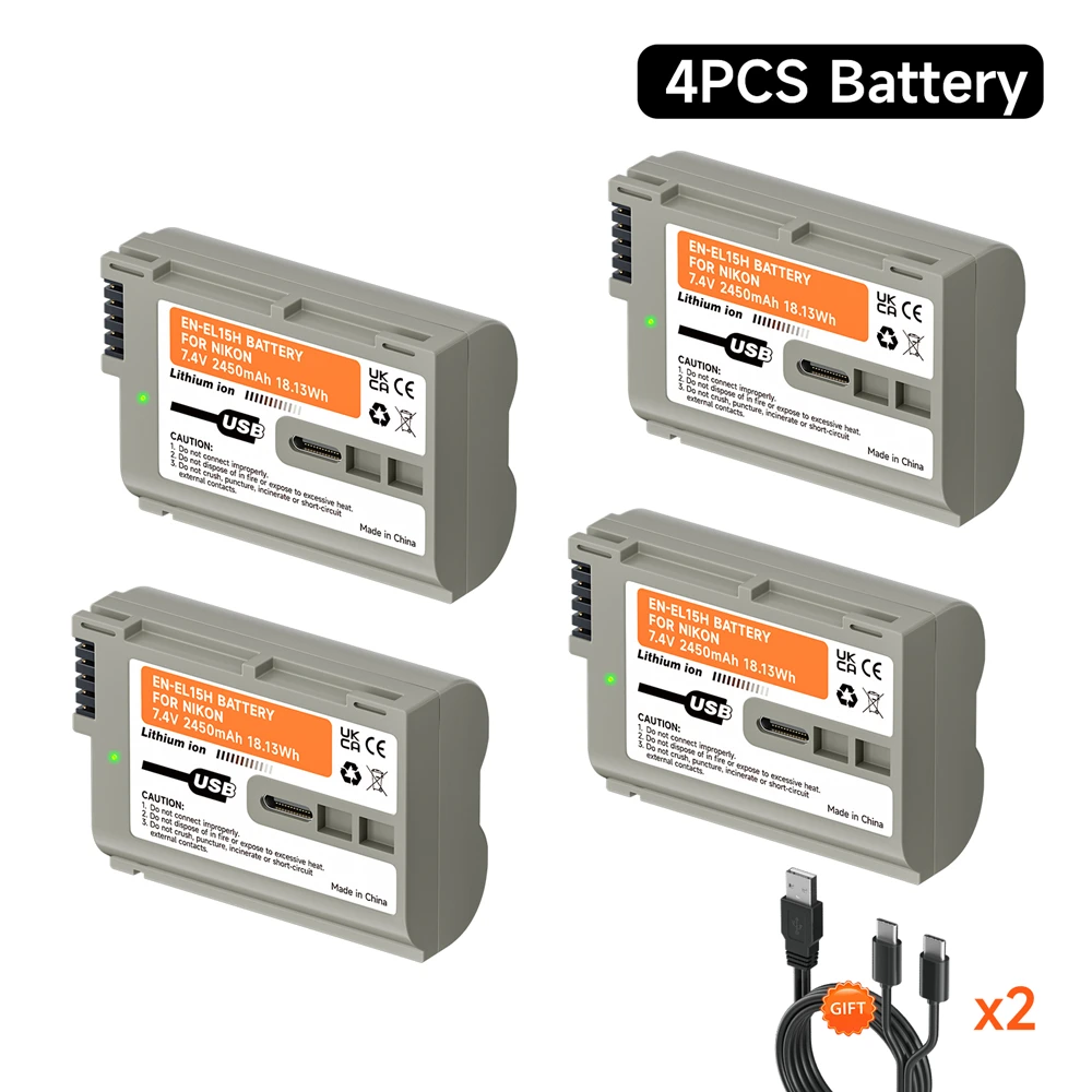 Nikon D750 / バッテリー、充電器付き 液晶充電ボックス付きUSBバッテリー,nikon d750,d810,d7500,d500,z5,z6