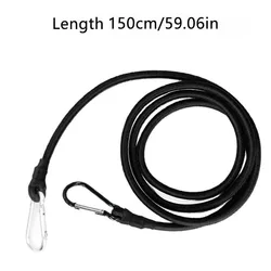 Versatile Elastic Luggage Packing Strap with Hooks (Black 150cm)