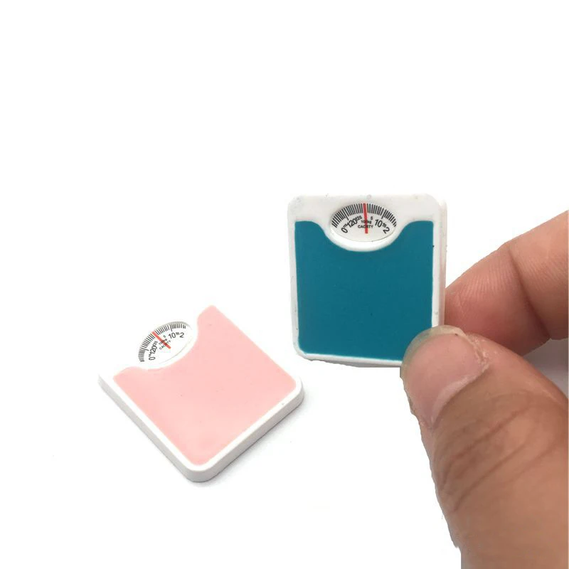 미니 계량 모델 1/12 미니어처 무게추 체중계 인형 집 액세서리, OB11 BJD 인형 척 놀이 장난감, 욕실 장식 