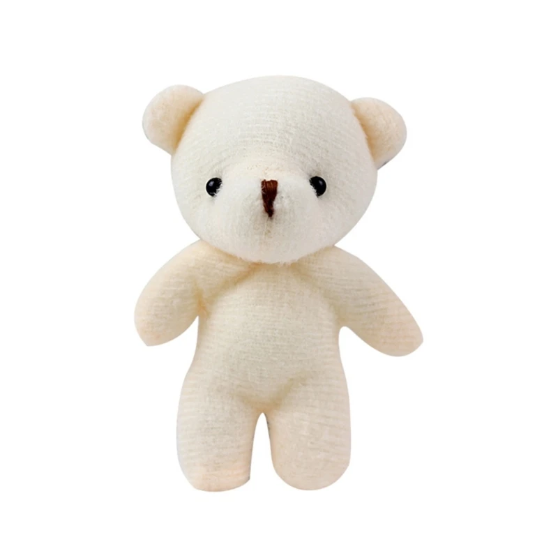 

5pcs Plush Bear Stuffed Animal Bear Keychain Ornament Kid SchoolBag Pendant