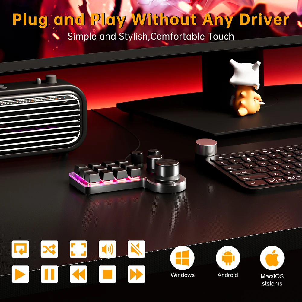 RGB Hot-Swappable Mechanical Keyboard USB Wired/Bluetooth Wireless Gaming Keyboard Programming Copy Paste Custom Macro Key Board