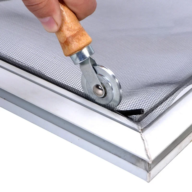 Handle and Wheels Rolling Tool for Double Window Installation House Screen Door