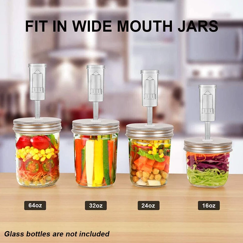 

Wide Mouth Mason Jar Fermentation Lid Mason Jar Fermenting Lid Fermentation Kit For Wide Mouth Jars Fermentation Air Valve Set