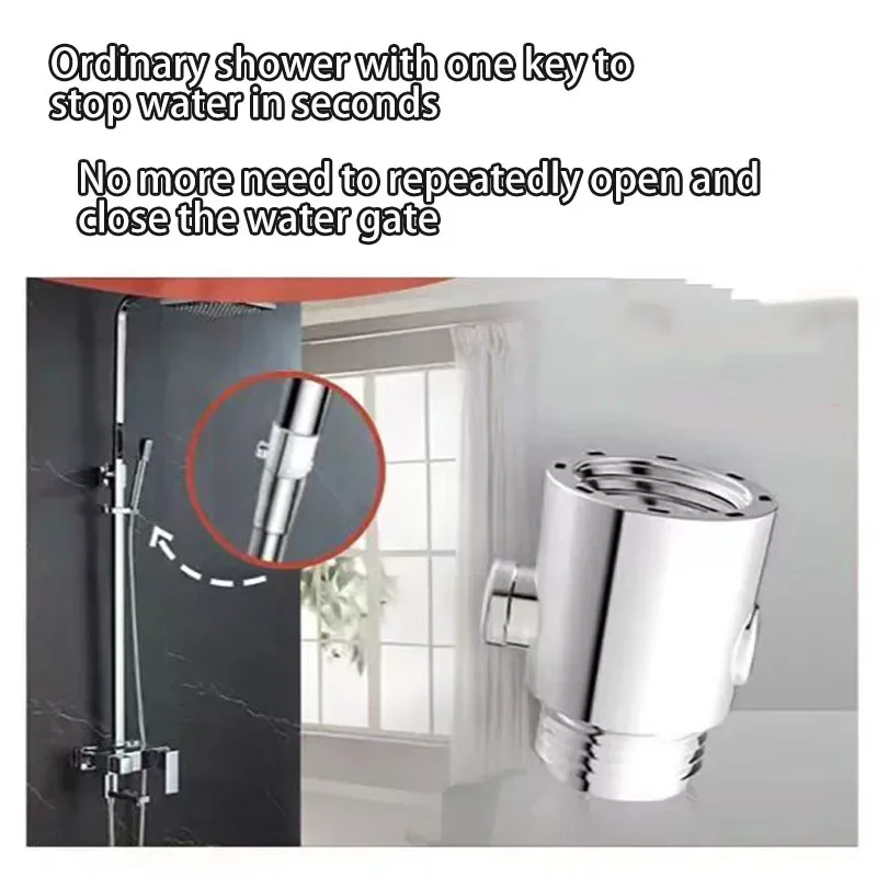 Shower Head Water Stop Valve One-button Switch