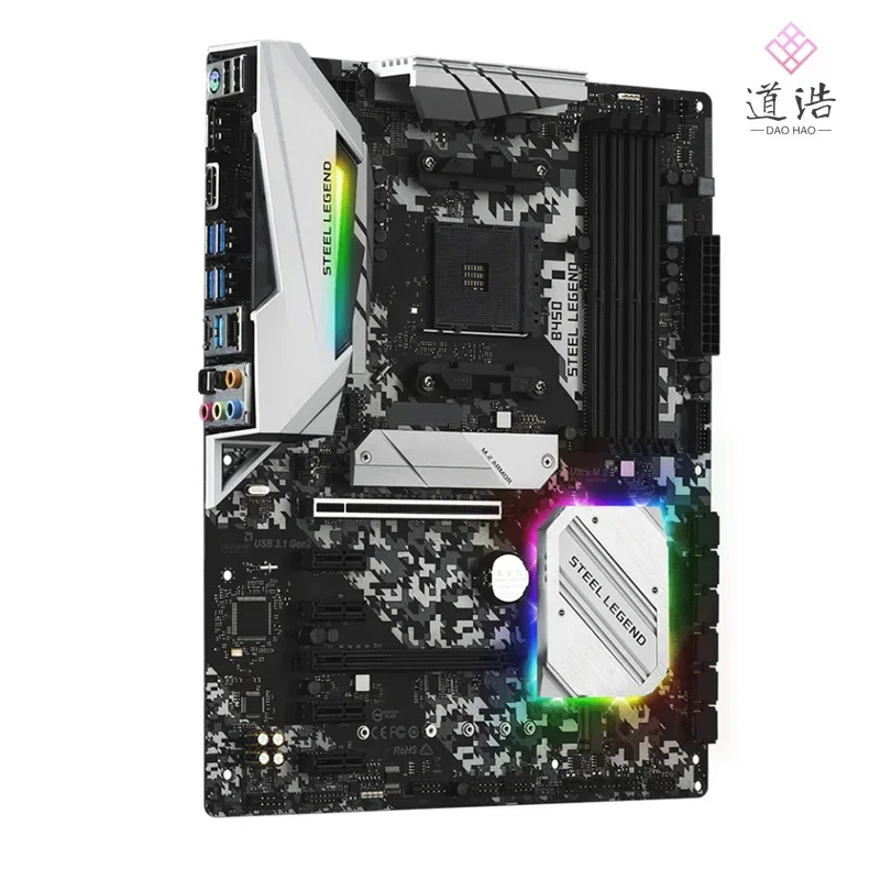 For Asrock B450 Steel Legend Motherboard 64GB PCI-E 3.0 M.2 HDMI AM4 DDR4 ATX B450 Mainboard 1 Sb89d3a65e2164de7b342fee6fea3c7b3M