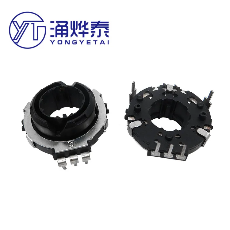 YYT 2PCS EC25 Hollow Shaft Rotary Encoder Encoding Switch ENCODER Car Audio Tuning Frequency Modulation grayhill photoelectric encoder audi a6l air conditioner rotary encoder adjusting potentiometer with press switch
