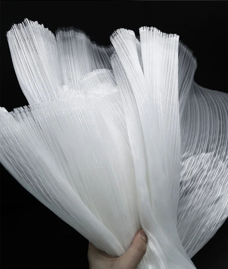 Tulle Fabric Pleated Organza for Wedding Dress DIY