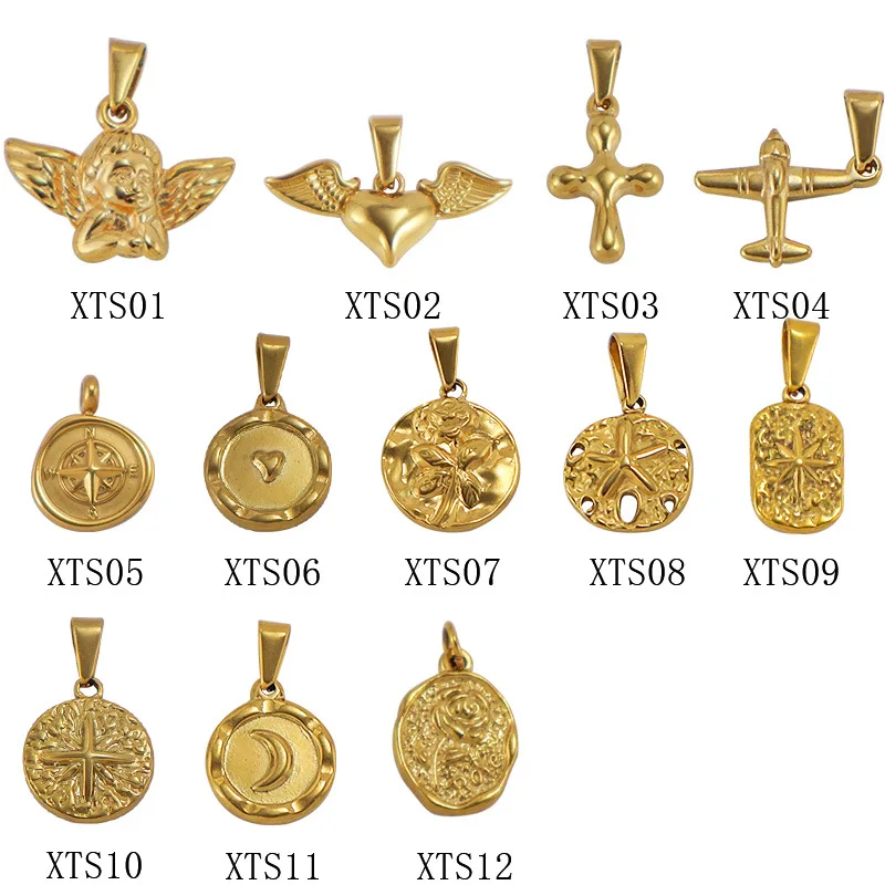 RHYSONG Angel Cross Heart Pendant Image 1