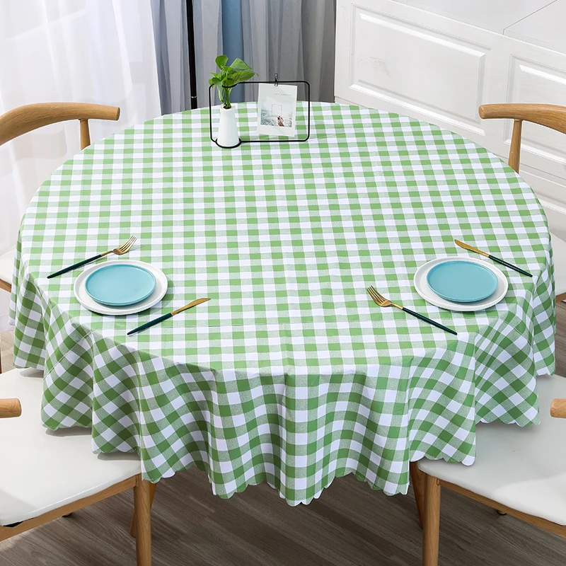 

New round table tablecloth waterproof, oil resistant, scald resistant, and washable table mat PVC tablecloth tablecloth