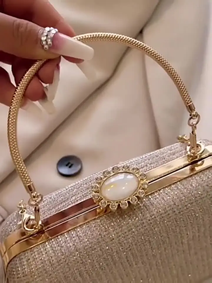 Pochette à Paillettes Avec Chaîne Amovible 118 Cm - Sac Soirée Pour Mariage, Bal, Cocktail, Léger Et Pratique - 2