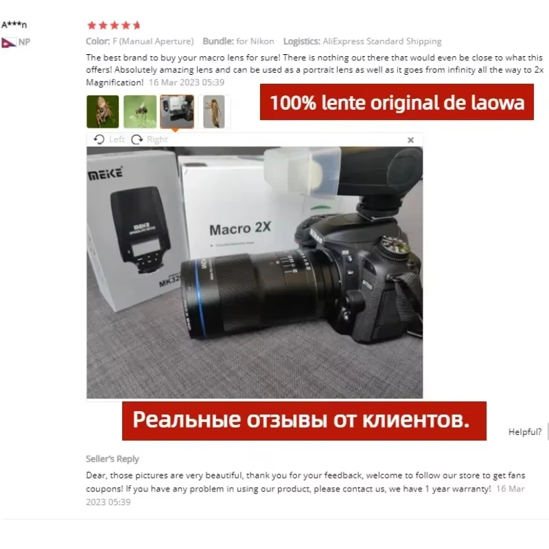 Laowa 100mm f/2.8 100mm F2.8 2X 울트라 매크로 APO 카메라 렌즈 ( E, 캐논 EF, RF, 펜탁스 K, 니콘 F 카메라용)·