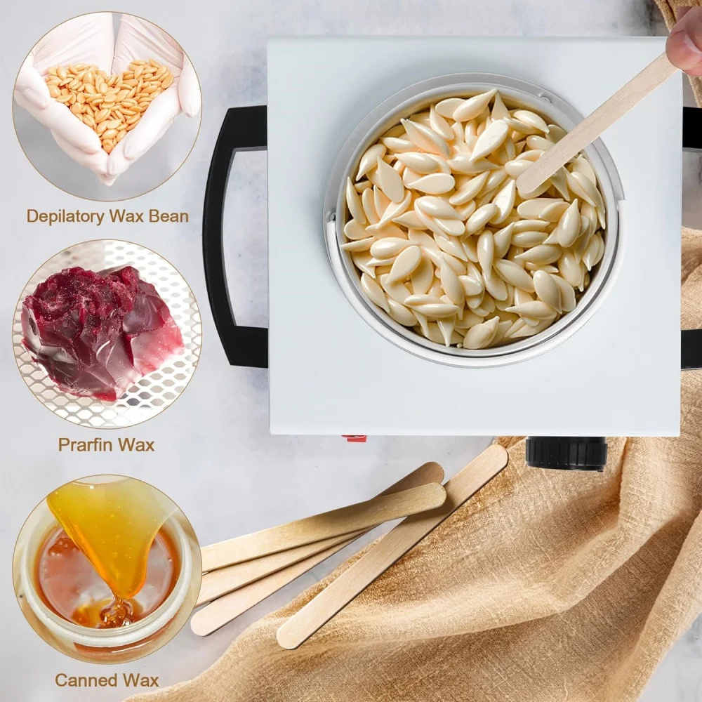 Wax Warmer for Hair Removal Professional Single Wax Warmer Pot Melter Adjustable Temperature Compact for SPA Salon Machine