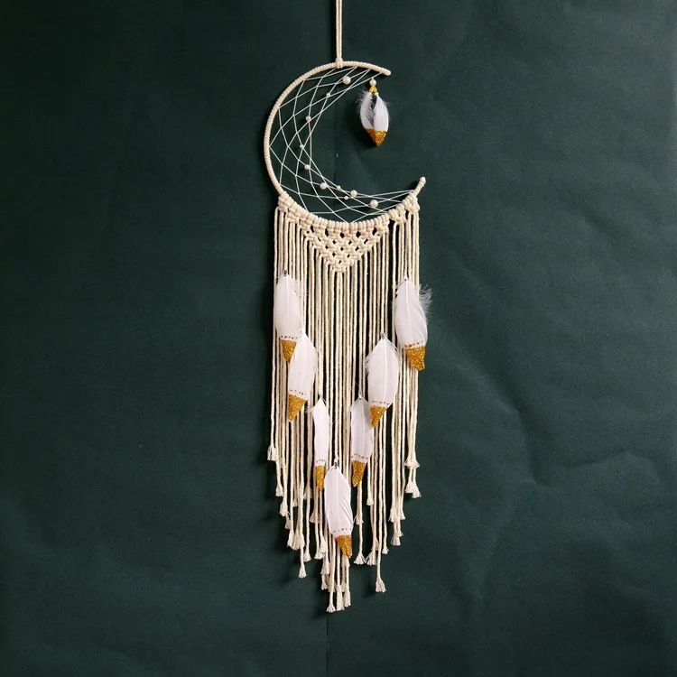 

Living Room Wall Decoration Hand-woven Dream Catcher Feather Tapestry Modern Minimalist Wall Hanging Ornaments Adornos Colgantes