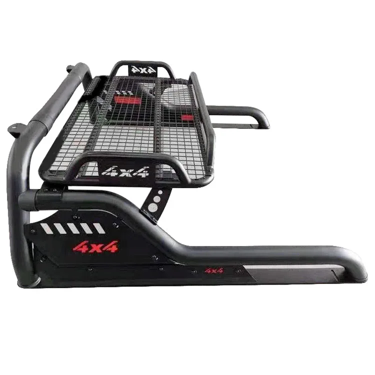 

Black Steel Roll Bar with Luggage Rack for Toyota Hilux Revo
