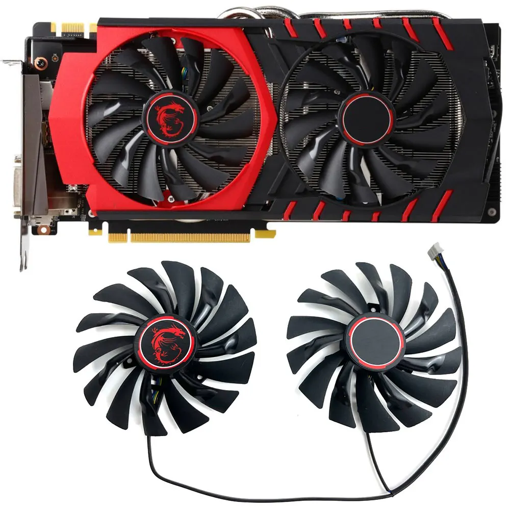 

NEW 95MM PLD10010S12HH GTX 980 Gaming Gpu Fan,For MSI Gtx 980 TI、GTX 980、GTX 970、GTX 960、GTX 950 Gaming Video card cooling fan