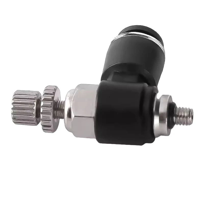 3mm 4mm 6mm To M3 M4 M5 M6 Air Speed Control Valve Hose Tube One Touch Air Pneumatic Pipe Fitting Push In Quick Connector