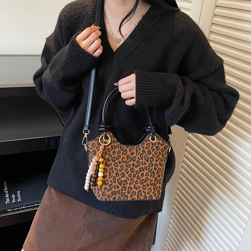 PU Leather Shoulder Bag Versatile Underarm Bag with Pendant Crossbody Bag for Women Work Shopping Travel