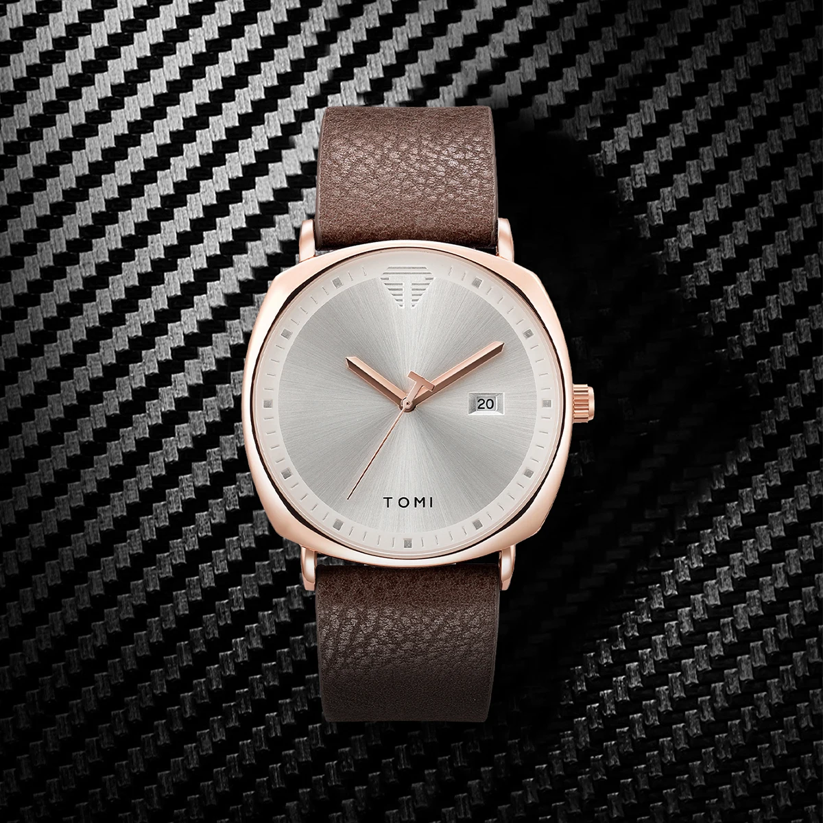 TOMI Men's Watch Minimalist Fashion Sports Watch Calendar Leather