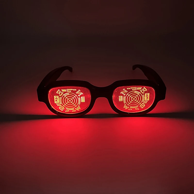 LED Light-Up Glasses Cyberpunk Style Cosplay Accessory for Adults (Generic)