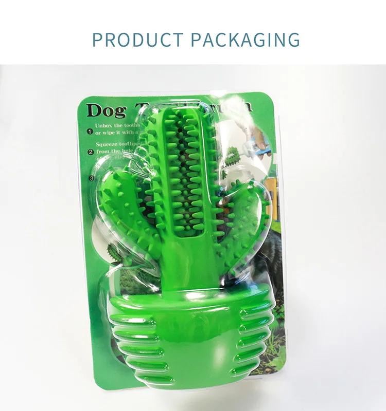 Dog Cactus Interactive Rubber Chew Toys For Small Large Dogs Tooth Cleaning Toothbrush For Small Large Dogs Treat Dispenser Pet 6