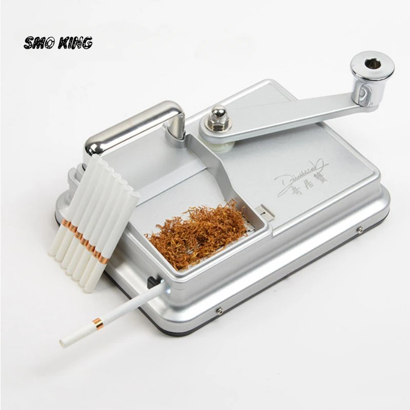 

SMO Stainless Steel Material Cigarette Machine 5.5/6.5/8mm Tube Hand Crank Tobacco Filling Wrapping Maker Smoking Accessories