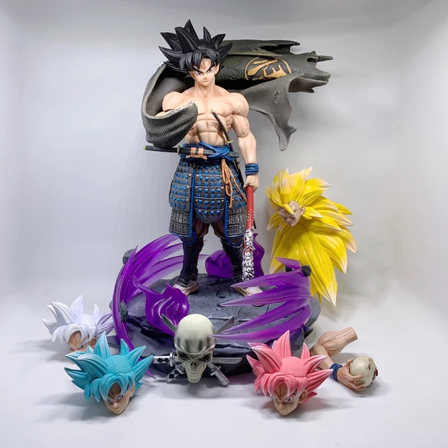 Gk dragon ball anime figura 34cm samurai filho goku gohan vegeta